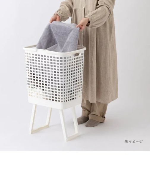 高さが変えられる腰らくバスケット　深型　ＷＨ