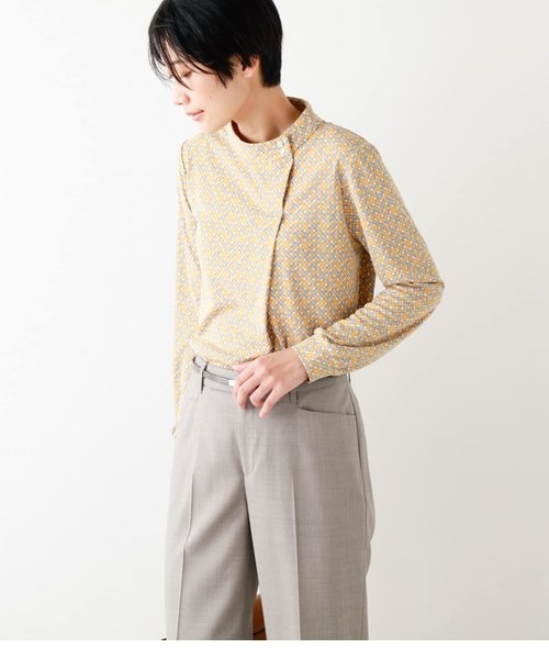 pur ブロックプリントブラウス Shanti Shanti ブロックプリントブラウス【WEB限定】 / シャツ