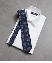 Mantero プリントペイズリー ネクタイ