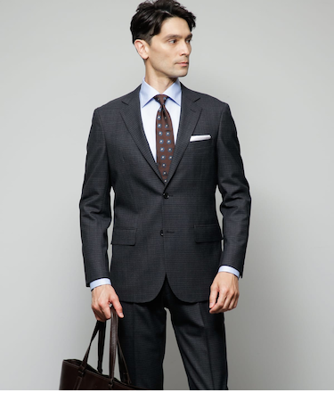 【ストレッチ・防シワ・撥水】BUNGY CLOTH グラフチェック ジャケット(セットアップ対応)