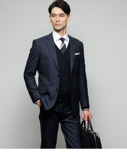 【ストレッチ・防シワ・撥水】BUNGY CLOTH グラフチェック ジャケット(セットアップ対応)