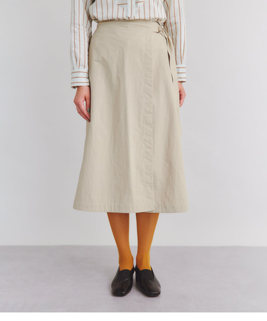 ［ONIBEGIE］Nylon Dyed Tafeeta ラップスカート