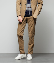 【ストレッチ】MOVING COMFORT 斜めコール ウエストアジャストパンツ(セットアップ対応)