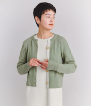 【手洗い可能】Multi PLY Cotton クルーネックカーディガン