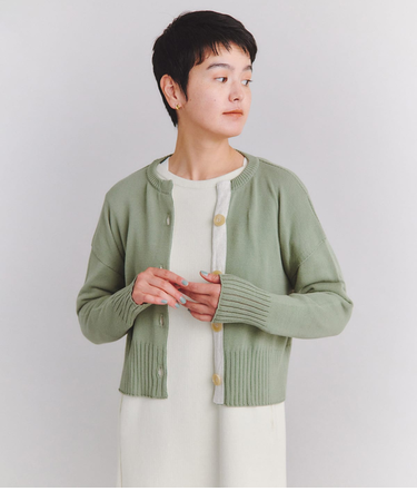 【手洗い可能】Multi PLY Cotton クルーネックカーディガン