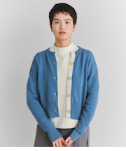 【手洗い可能】Multi PLY Cotton クルーネックカーディガン