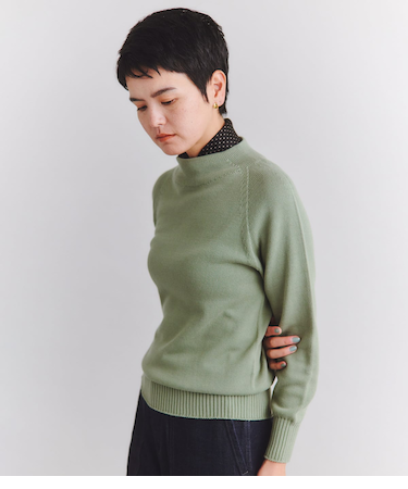 【手洗い可能】Multi PLY Cotton ボトルネックニット