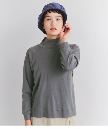 ［Elama］Suvin Cotton Rib ラグランタートルネックプルオーバー