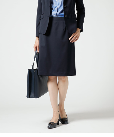 ストレッチギャバ Ａラインスカート(2023年秋冬商品)