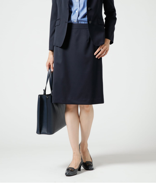 ストレッチギャバ Ａラインスカート(2023年秋冬商品)