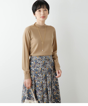 【手洗い可能】キャッシュウール ハイネックニットプルオーバー