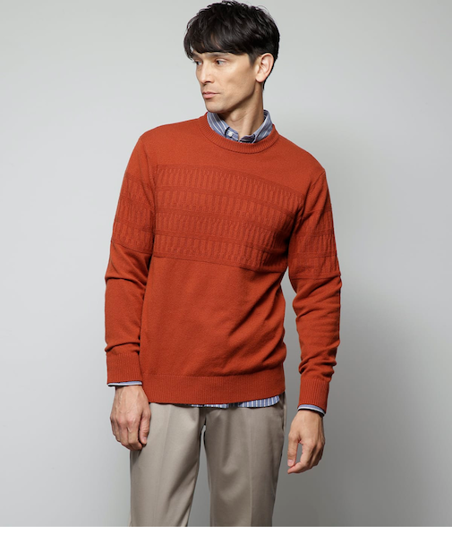 編地ボーダー ニット