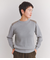 【手洗い可能】Organic Cotton Wool Rib パッチ配色ニット