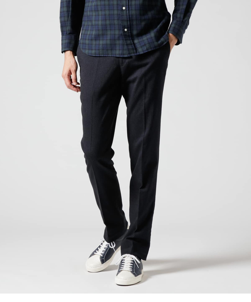 【ストレッチ】ミルドダイアゴナル ウエストアジャストパンツ