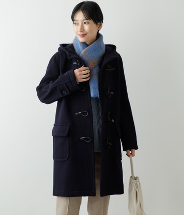 ウールヘリンボーン ダッフルコート