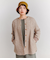 Herringbone Tweed ノーカラーコート