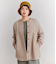 Herringbone Tweed ノーカラーコート