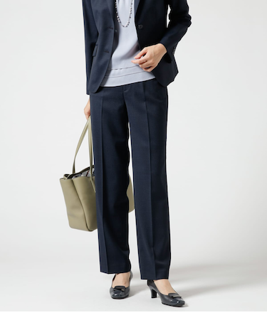 ピンドット テーパードパンツ