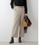 ウールナイロンピンストライプ センタープレスワイドパンツ