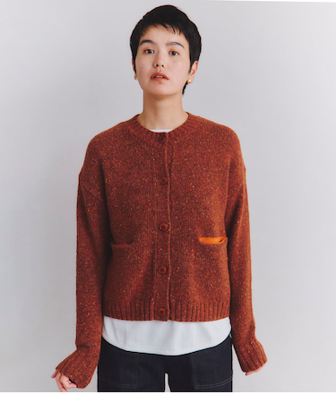 Low Gauge Nep Knit ショートニットカーディガン
