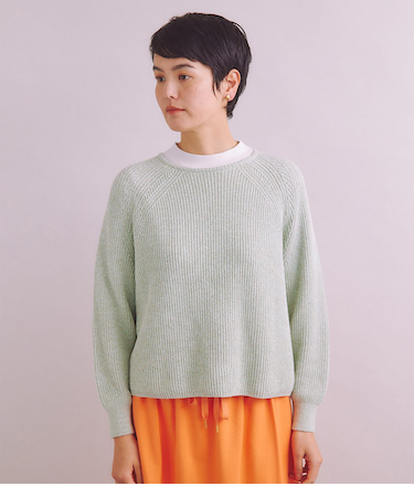 Multi Color Knit ラグランスリーブプルオーバー