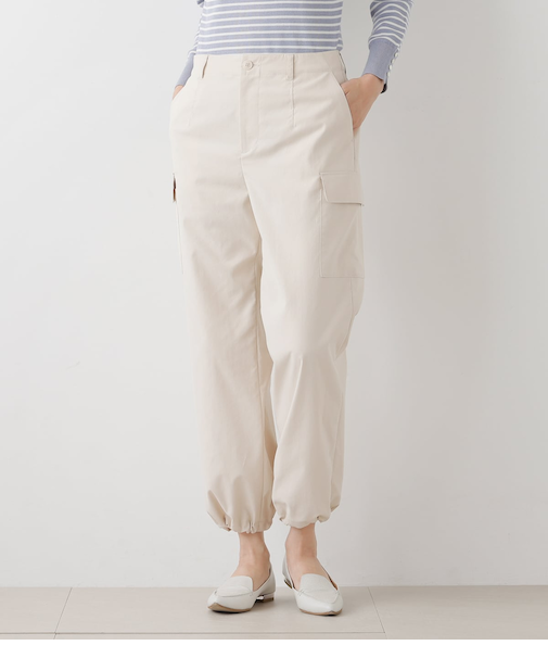 ポリエステルピーチクロス カーゴパンツ
