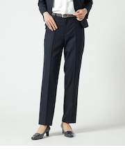 ウールシルクピンドット テーパードパンツ