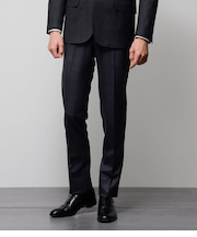 【撥水・ストレッチ・防シワ】BUNGY CLOTH ウィンドウペイン ウエストアジャストスラックス(セットアップ対応)