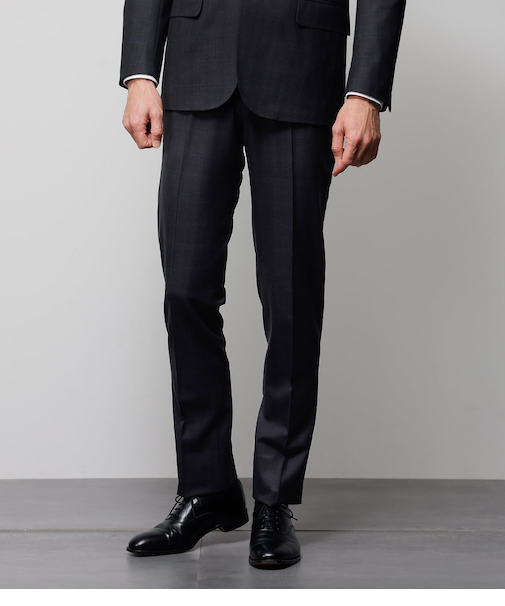 【撥水・ストレッチ・防シワ】BUNGY CLOTH ウィンドウペイン ウエストアジャストスラックス(セットアップ対応)