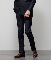 【撥水・ストレッチ・防シワ】BUNGY CLOTH ウィンドウペイン ウエストアジャストスラックス(セットアップ対応)