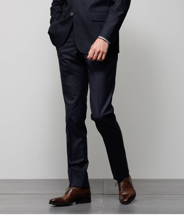 【撥水・ストレッチ・防シワ】BUNGY CLOTH ウィンドウペイン ウエストアジャストスラックス(セットアップ対応)