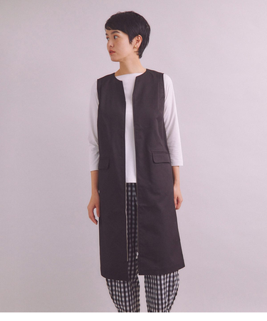 Cotton Gabardine ジレワンピース