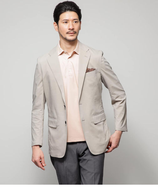 【ウォッシャブル・ストレッチ・防シワ】ハイツイストツイル ジャケット