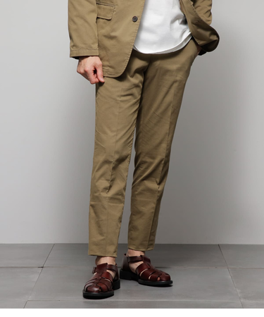 【吸水速乾・ウォッシャブル・ストレッチ】COOL MAX コットンカルゼ ウエストアジャストパンツ(セットアップ対応)