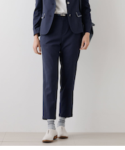 【ウォッシャブル】ナチュラルクロス テーパードパンツ