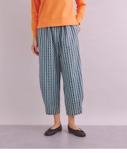 ［ACAR］Gingham Sucker チェックギャザーパンツ
