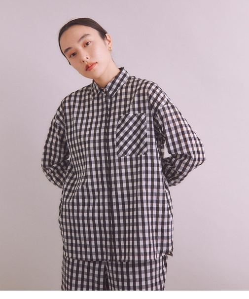 ［ACAR］Gingham Sucker チェックシャツ