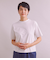 ［Elama］Organic Cotton Cross Jersey 5分袖モックネックプルオーバー