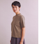 ［Elama］Organic Cotton Cross Jersey 5分袖モックネックプルオーバー