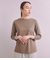 ［Elama］Organic Cotton Cross Jersey ボートネックプルオーバー