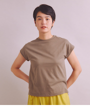 ［Elama］Organic Cotton Cross Jersey フレンチスリーブプルオーバー