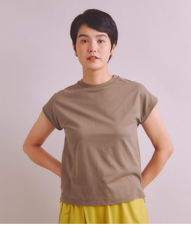 ［Elama］Organic Cotton Cross Jersey フレンチスリーブプルオーバー