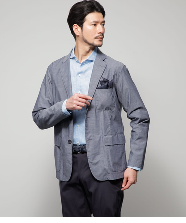 【吸水速乾・ウォッシャブル】COOL COMFORT シャンブレー カミーチャジャケット