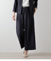 リネンライククロス タックガウチョパンツ