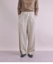 Organic Cotton Twill ドローストリングワイドパンツ