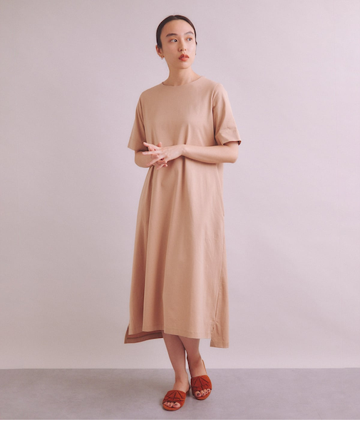 Luster Soft Jersey シンプルワンピース