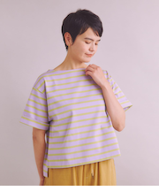 [ULTIMA] Cotton Border Tシャツ