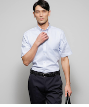 【吸水速乾】COOL COMFORT ・Easy Careチェック 半袖ボタンダウンシャツ