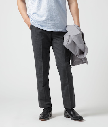 【吸水速乾・撥水・ストレッチ】COOL COMFORT サイロフィル ドビーチェック スラックス