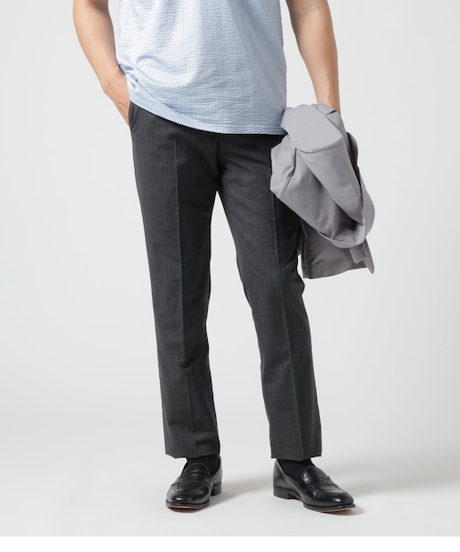 【吸水速乾・撥水・ストレッチ】COOL COMFORT サイロフィル ドビーチェック スラックス